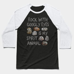 Rock with Googly Eyes Baseball T-Shirt